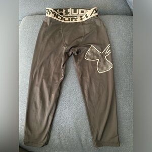 EUC Under Armour Boys HeatGear Fitted Leggings. Size Medium. Photo description.